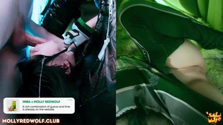 Брюнетку в косплей костюме смачно пристроили на кукан №8